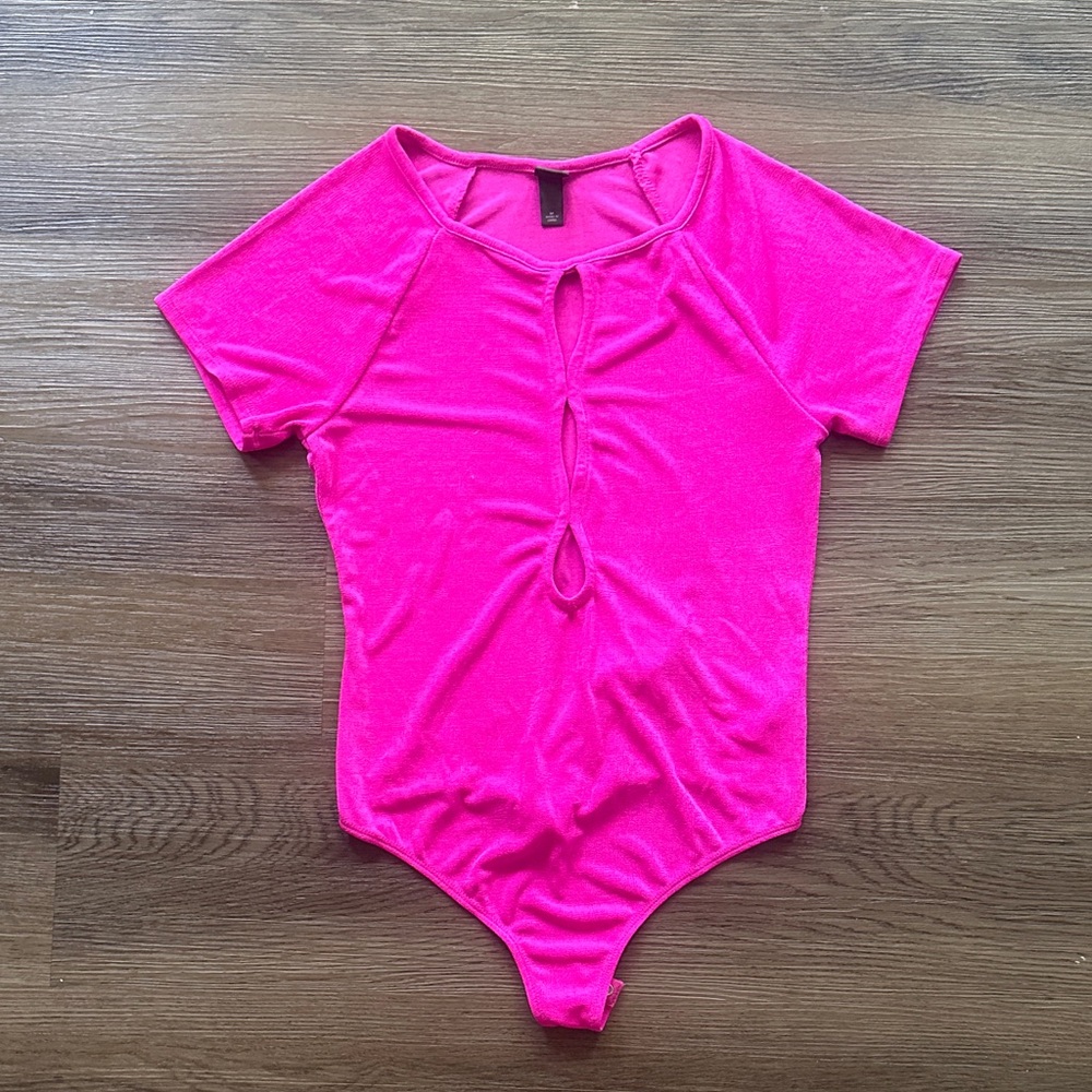 Wild Fable Bright Pink Bodysuit